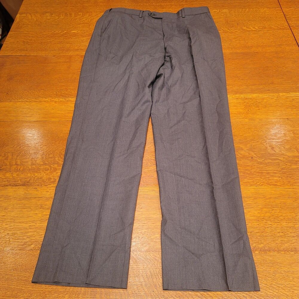 Brooks Brothers 1818 Fitzgerald Pants 100% Wool Dress Pants Trousers 42x36 Gray